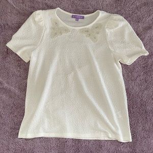 Lavender White tops size M